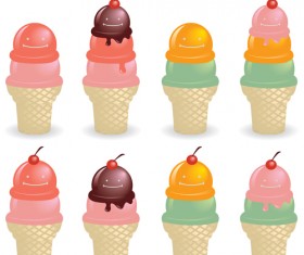 Vivid Ice cream design elements vector 03