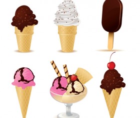 Vivid Ice cream design elements vector 05