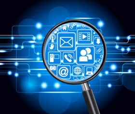 Elements of Internet concept background design vector 01