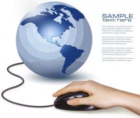 Elements of Internet concept background design vector 02