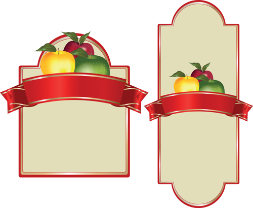Set of products Labels templates vector 02