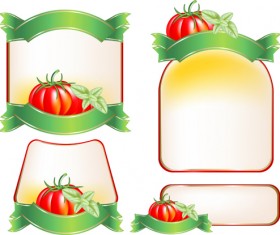 Set of products Labels templates vector 04