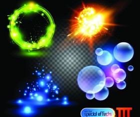 Different Light Effects design elements vector 01