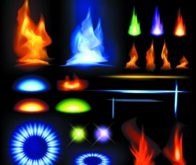 Different Light Effects design elements vector 02