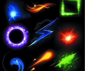 Different Light Effects design elements vector 04