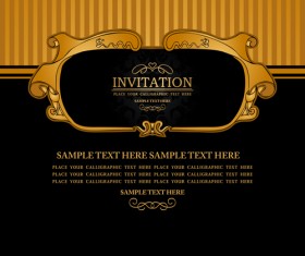 Set of Luxury invitation background elements vector 02