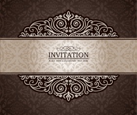 Set of Luxury invitation background elements vector 03