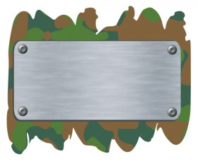 Military elements Frame vector 04