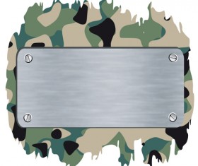 Military elements Frame vector 05