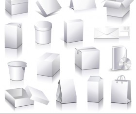 Different blank Packaging design vector set 01