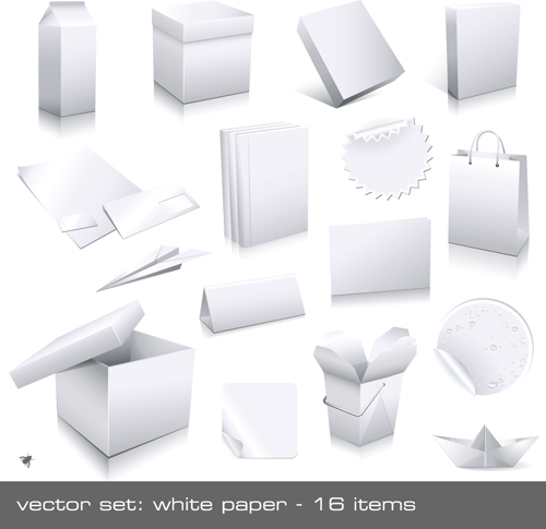 Different blank Packaging design vector set 05