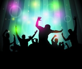 Set of Music Party People design Vector 01