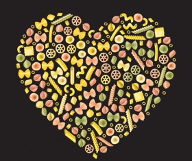 Different Pasta elements vector set 04