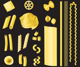 Different Pasta elements vector set 05