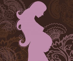 Pregnant woman design elements vector set 02