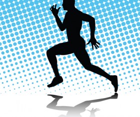Run People Silhouettes design vector