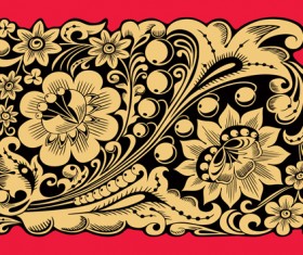 Pretty Russian Ornaments design vector 03