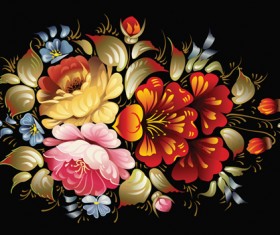Pretty Russian Ornaments design vector 05