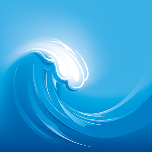 Surging Sea wave vector backgrounds 02 - Vector Background free download