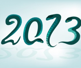 Set of 2013 year of snake design vector 10