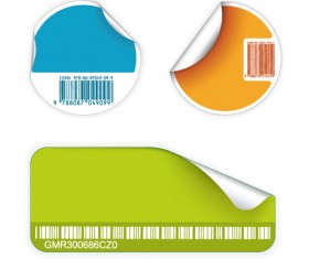 Set of Barcode with stickers vector