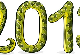 Set of 2013 year of snake design vector 07