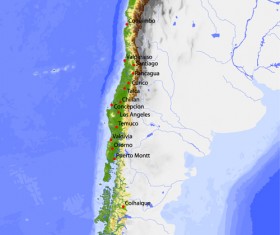 Vivid South America map design vector material 02