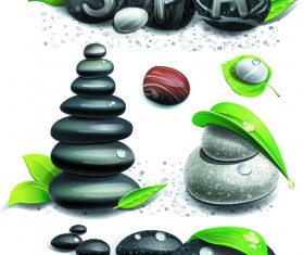 Set of Different Spa design elements vector art 02
