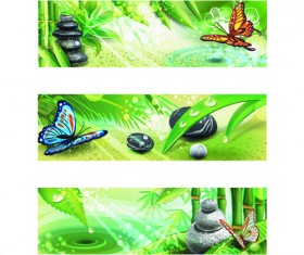 Set of Different Spa design elements vector art 04