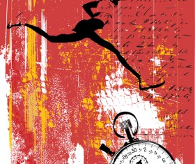 Sport elements Garbage backgrounds vector 02