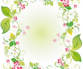 Vector of Spring Fresh Flower Frame set 08