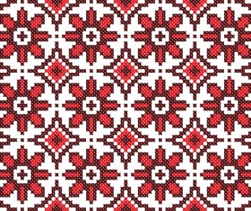 Ukraine Style Fabric ornaments vector graphics 13