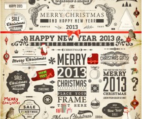 Vintage design elements frames and Ornaments vector 04