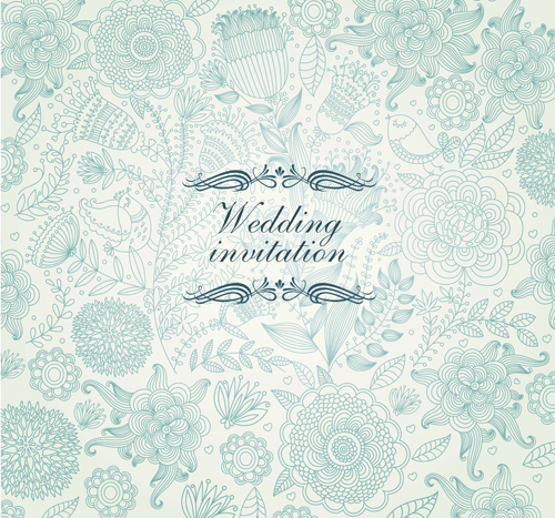 Vintage backgrounds with floral vector graphic 03