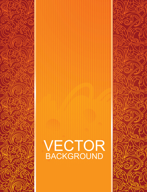 Vintage backgrounds with floral vector graphic 05