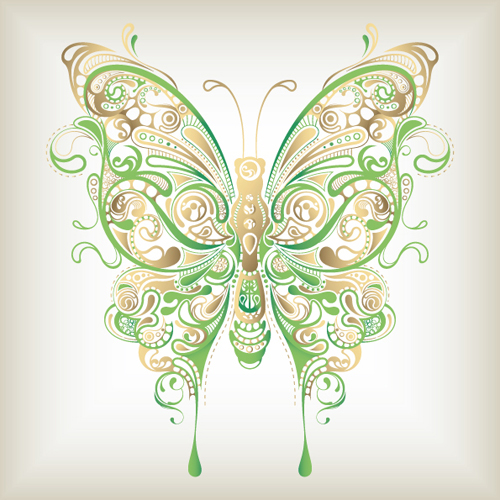 Colorful Abstract butterfly elements vector 04