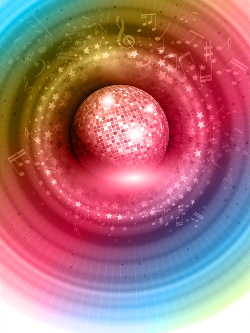 Rainbow Swirls vector background 02