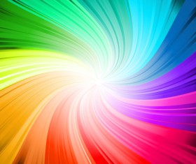 Rainbow Swirls vector background 04
