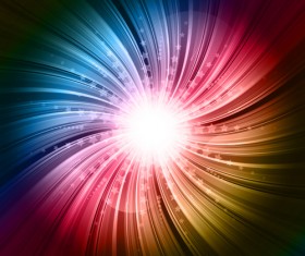 Rainbow Swirls vector background 05