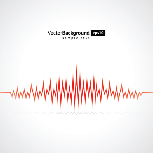 Various Audio wave light vector backgrounds set 05