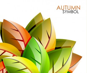 Set of charm Autumn  backgrounds vector 02