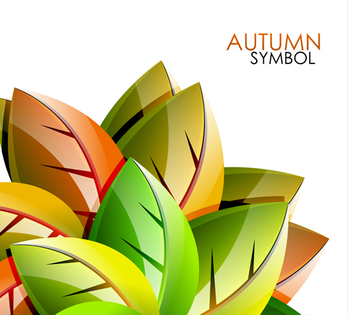 Set of charm Autumn  backgrounds vector 02