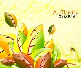 Set of charm Autumn  backgrounds vector 03