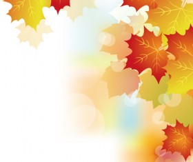 Autumn Beautiful leaves theme background vector 02