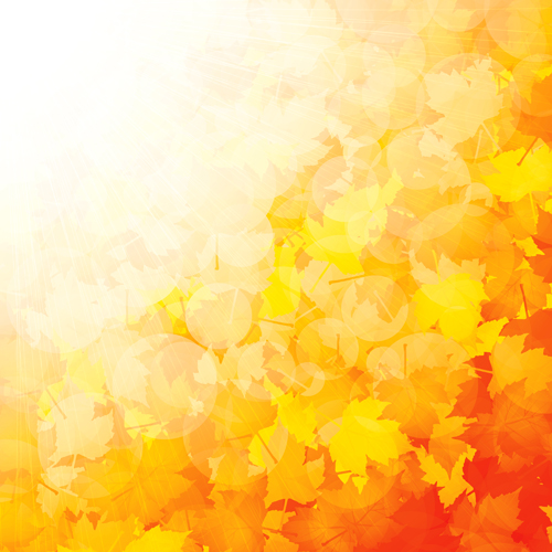 Shiny autumn vector background art 04