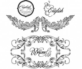 Fine Ornaments lace and Borders vector graphic 05