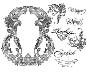 Fine Ornaments lace and Borders vector graphic 07