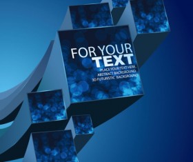 Dynamic 3D Abstract background vector set 02