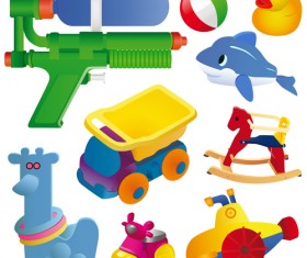 Different Baby Toys mix vector set 04