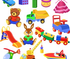 Different Baby Toys mix vector set 05